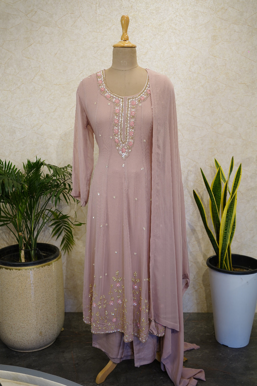 Georgette Anarkali Salwar Suit Set code 4492