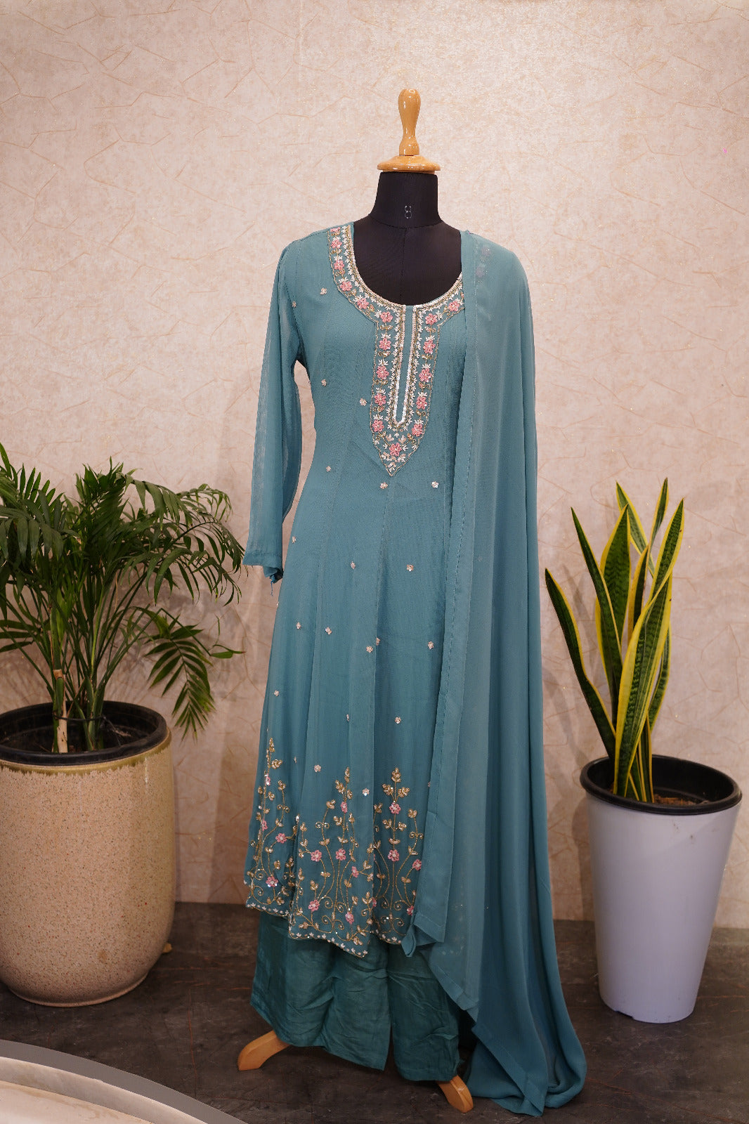 Georgette Anarkali Salwar Suit Set code 4492