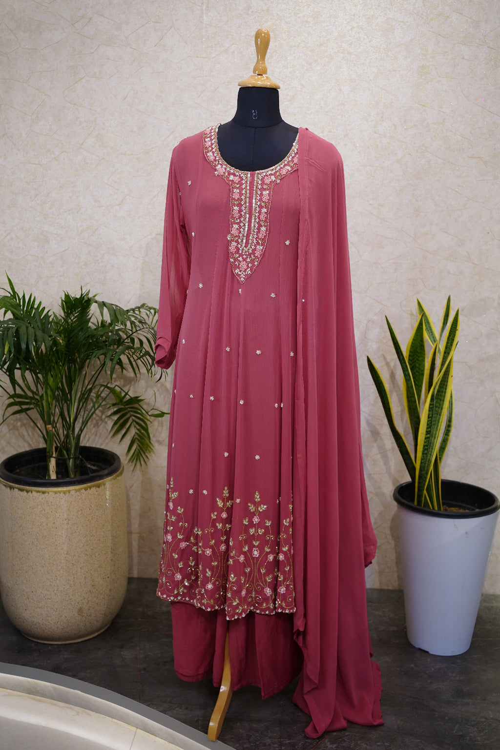 Georgette Anarkali Salwar Suit Set code 4492