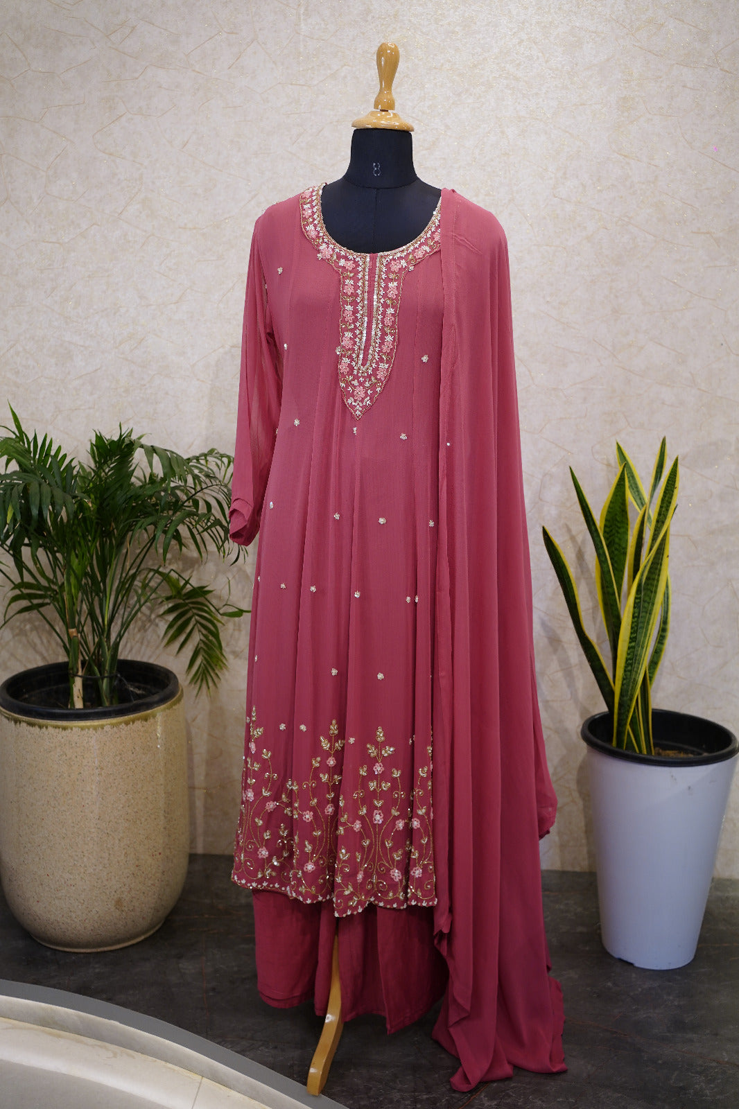 Georgette Anarkali Salwar Suit Set code 4492