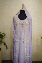 Three-Piece Anarkali Suit with Layered Jacket  code 4593