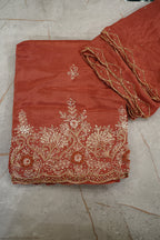 Georgette Salwar Suit Material with Scalloped Dupatta code 1556