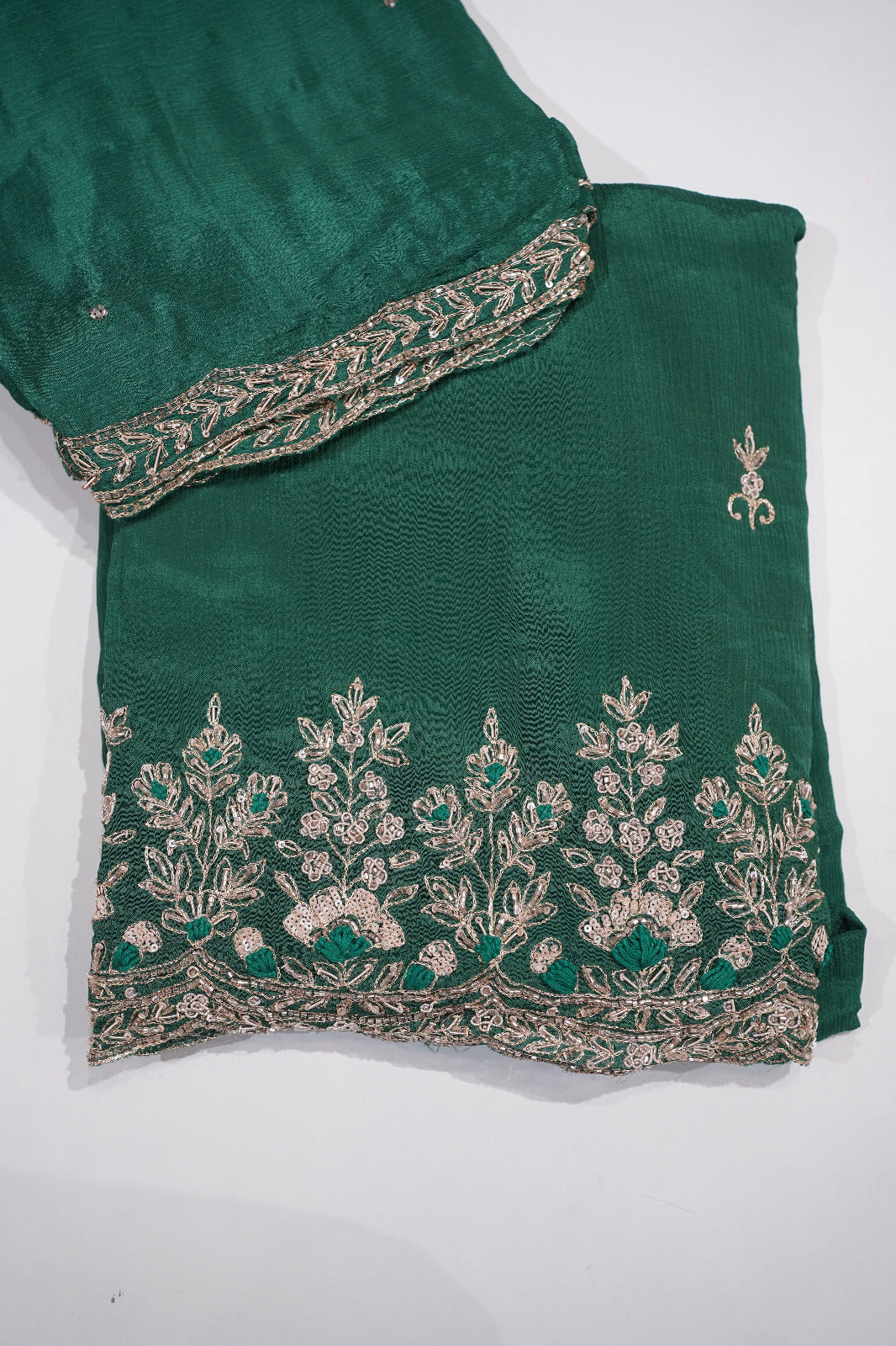 Intricate Floral Embroidered Unstitched Suit Set Code -1539