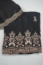 Intricate Floral Embroidered Unstitched Suit Set Code -1539