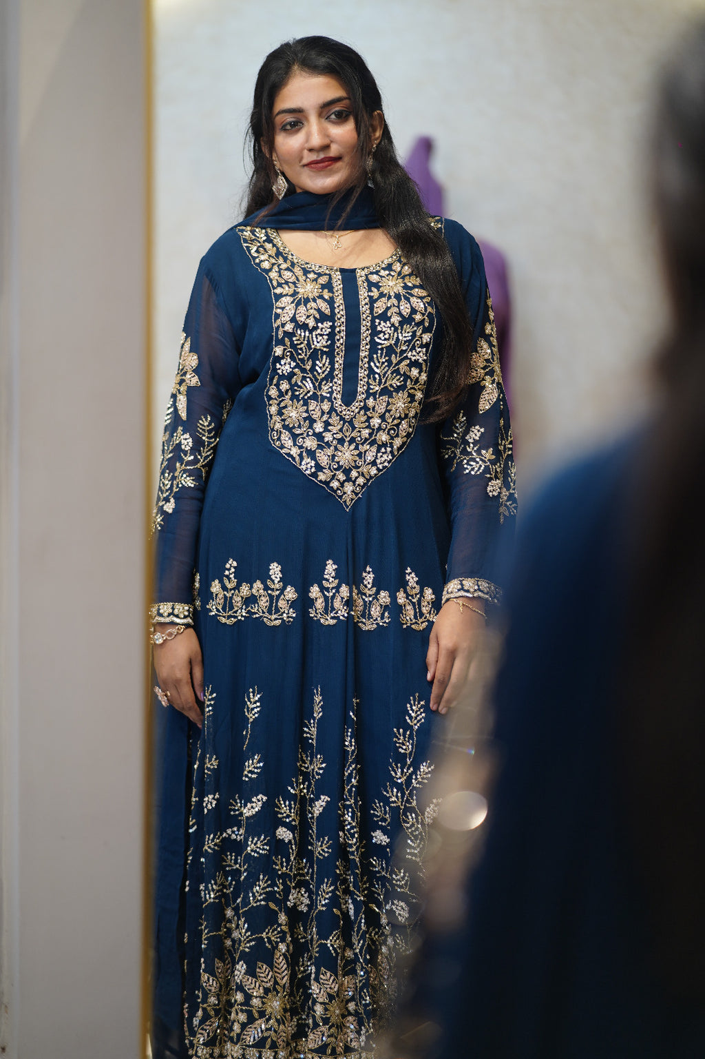 👑Regal Heavily Embellished Anarkali Suit Set Code -4128