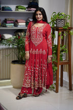 👑Regal Heavily Embellished Anarkali Suit Set Code -4128