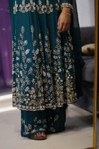 👑Regal Heavily Embellished Anarkali Suit Set Code -4128