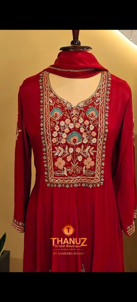 ✨ Heavy Embroidered Anarkali Suit Set code 4357