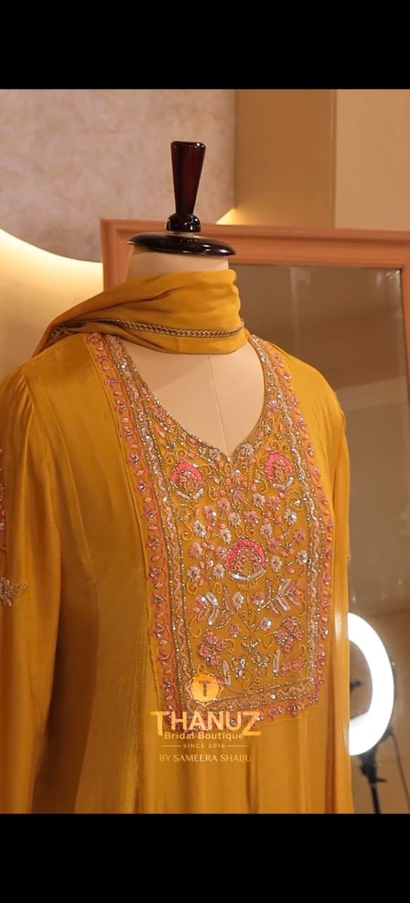 ✨ Heavy Embroidered Anarkali Suit Set code 4357
