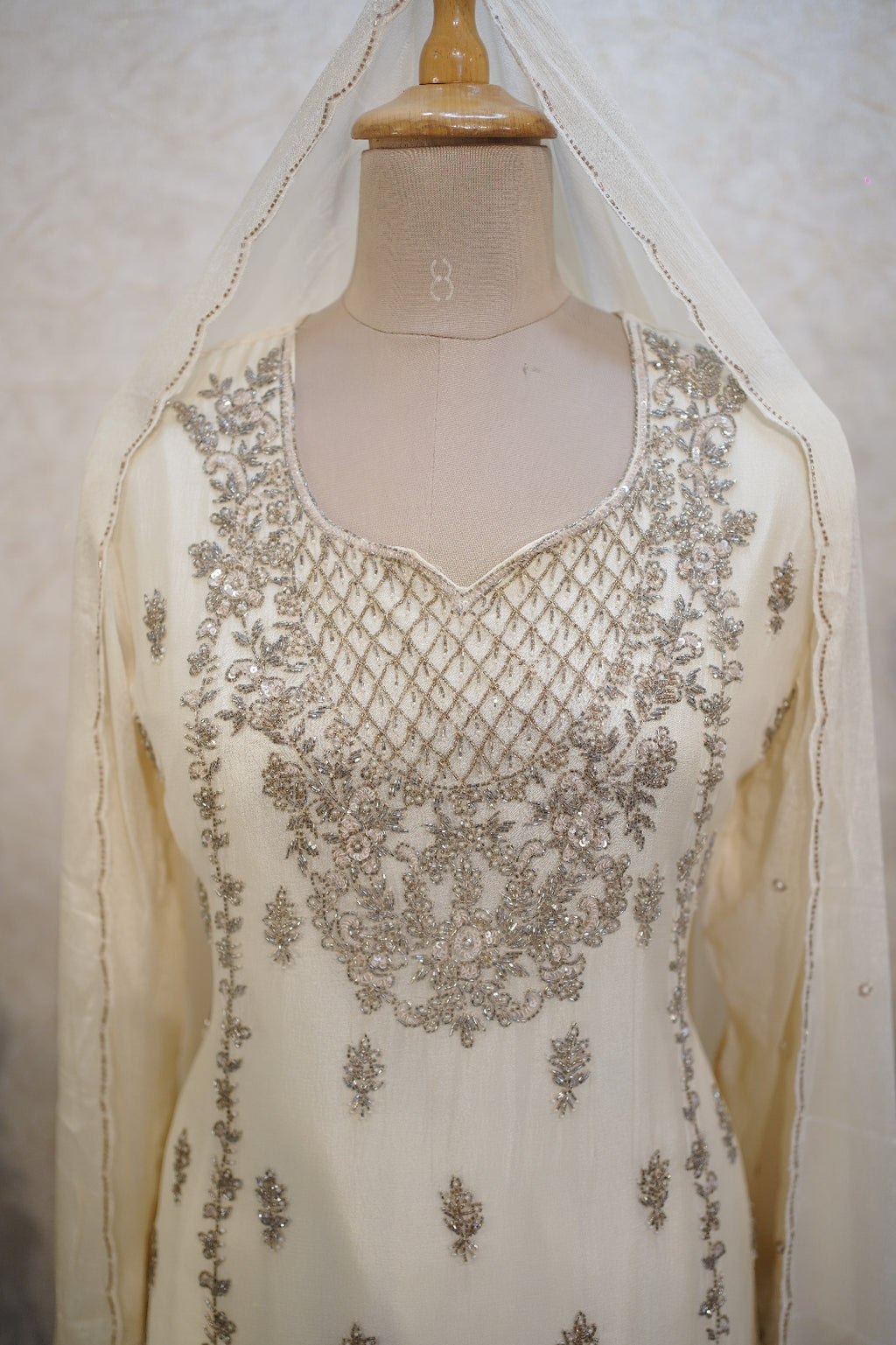 Elegant Embroidered Sharara Suit Set-C 2051