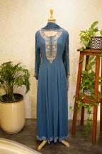 Georgette Anarkali Gown Set (Code: GN-0276)