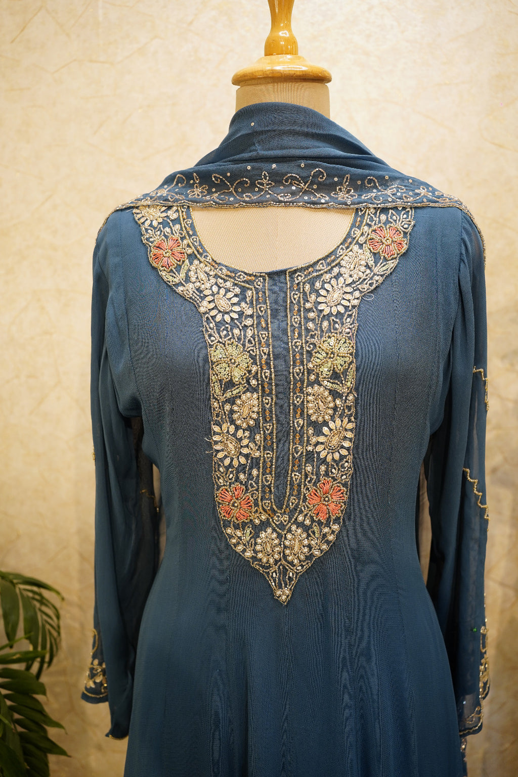 Georgette Anarkali Gown Set (Code: GN-0276)
