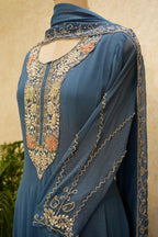 Georgette Anarkali Gown Set (Code: GN-0276)