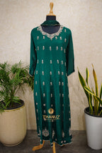 Elegant Hand-Embellished Anarkali Gown Set Code 1034