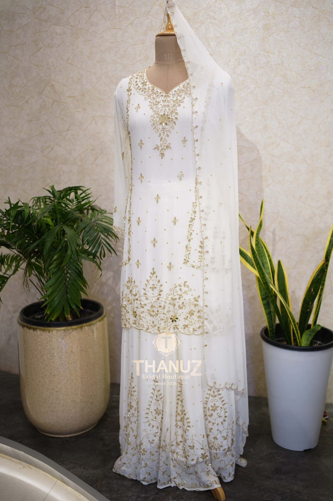 ✨ Handcrafted Heavy Embellished Sharara Set Code 1474
