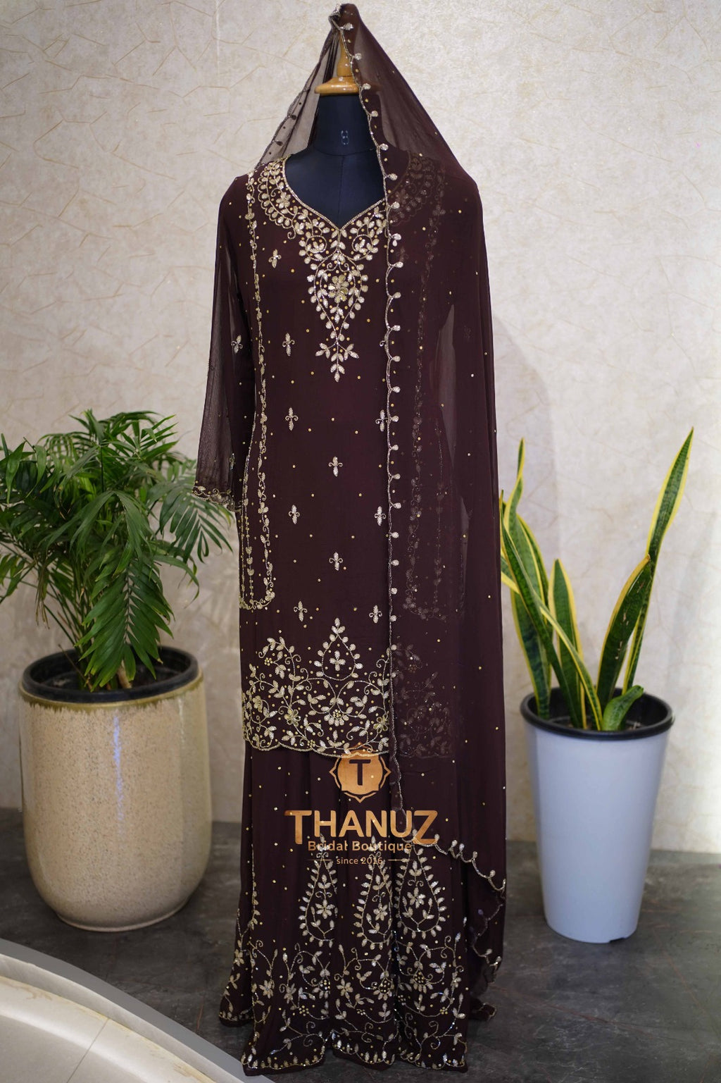 ✨ Handcrafted Heavy Embellished Sharara Set Code 1474
