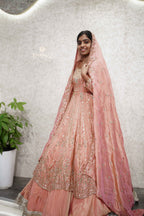 Customised Arabic Bridal Lehenga – Tissue Elegance